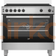 بوتجاز غاز بيكو بمروحة تبريد، 5 شعلة، 90 سم، ستانلس ستيل - Beko Gas Cooker With Cooling Fan, 5 Burners, 90 cm, Stainless Steel - GGR15112DX